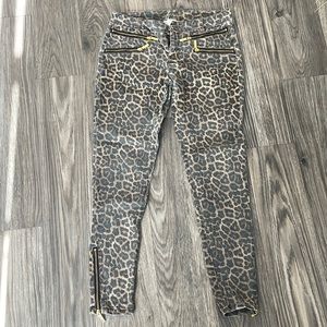 MICHAEL Michael Kors Leopard Print Skinny Pants